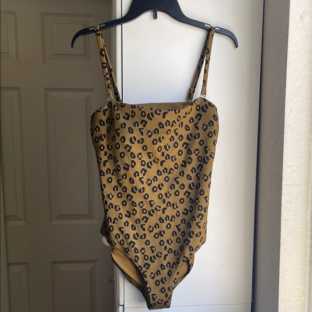 Aerie full coverage Leopard Print One-Piece Swimsuit